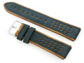 Kožený remienok W80darkblue/brown 24mm