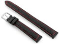 Kožený remienok W71 - black/red - 12mm