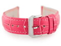 Kožený remienok W64 - pink - 22mm