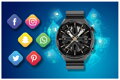 SMARTWATCH MĘSKI Rubicon RNCE99 - WYKONYWANIE POŁĄCZEŃ, ŁADOWANIE BEZPRZEWODOWE (sr046b)