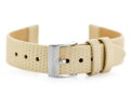 Kožený remienok W107 - beige/silver 20mm