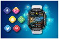 SMARTWATCH MĘSKI Gravity GT6-8 - WYKONYWANIE POŁĄCZEŃ, MONITOR SNU (sg020h)