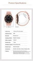 SMARTWATCH dámske PACIFIC 18-2 - Náramok + Remienok: Rosegold / white (sy015b)