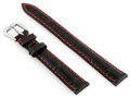 Kožený remienok W64 black/red 14mm