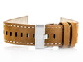 Kožený remienok W25 - camel/white- 20mm