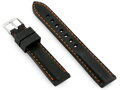 Gumový remienok na hodinky U20 - black/orange20mm