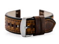 Kožený remienok W80 dark brown/black 24mm