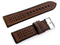 Kožený remienok W80 dark brown/black 24mm