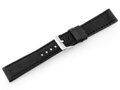 Kožený remienok W48 - PREMIUM - black/black - 22mm