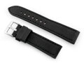 Kožený remienok W48 - PREMIUM - black/black - 22mm