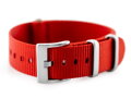 Remienok N03 látkový na hodinky - red - 22mm