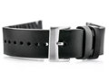 Kožený remienok W118 - black/white- 24mm