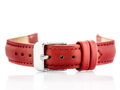 Kožený remienok W46 - red - 14mm