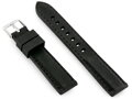 Gumový remienok na hodinky U20 - black 18mm