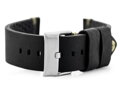 Kožený remienok W93 - black/beż 20mm