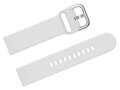 Remienok gumový do smartwatch 20mm - white/silver