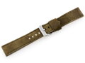Kožený remienok W48 - PREMIUM - olivový - 22mm