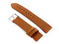 Kožený remienok W110 - brown/red- 20mm