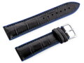 Gumový remienok na hodinky U18 - black/granat - 20mm