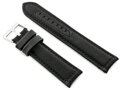Kožený remienok W34 - PREMIUM - black/black - 22mm
