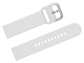 Remienok gumový do smartwatch 18mm - white/silver