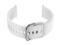 Remienok gumový do smartwatch 20mm - white/silver