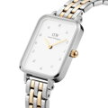 DÁMSKE HODINKY DANIEL WELLINGTON Quadro Lumine 5-článkové dvojfarebné 20mm DW00100625 + KRABIČKA (zw519f)