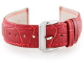 Kožený remienok W64 - red - 22mm