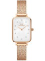 DÁMSKE HODINKY DANIEL WELLINGTON Quadro Lumine Pressed Piano 20mm DW00100578 + KRABIČKA (zw519b)