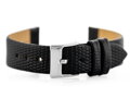 Kožený remienok W107 - black/silver 12mm