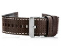 Kožený remienok W40 - brown/white - 24mm