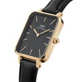 DÁMSKE HODINKY DANIEL WELLINGTON Quadro Pressed Sheffield Gold 20mm DW00100560 + KRABIČKA