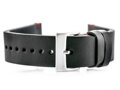 Kožený remienok W118 - black/red- 22mm