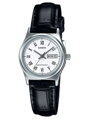 Dámske hodinky Casio LTP-V006L-7BUDF s čiernym koženým remienkom