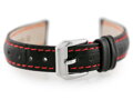 Kožený remienok W64 black/red 14mm