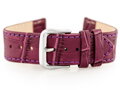 Kožený remienok W41 - purple - 22mm