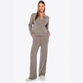 Rozpinana bluza damska ciemny beż 29-99-006-9
