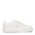 Damskie sneakersy ażurowe złamana biel 100-DP-802-0