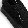 Damskie sneakersy ażurowe czarne 100-DP-802-1