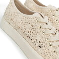 Damskie sneakersy ażurowe beżowe 100-DP-802-9