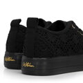 Damskie sneakersy ażurowe czarne 100-DP-802-1