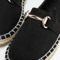 Damskie espadryle z klamrą czarne 100-P-810-1