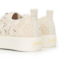 Damskie sneakersy ażurowe beżowe 100-DP-802-9