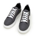 Damskie sneakersy dżinsowe na platformie ciemny szare 97-D-522-1