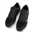 Damskie sneakersy z suwakiem na boku czarne 99-DP-401-1