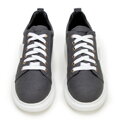 Damskie sneakersy dżinsowe na platformie ciemny szare 97-D-522-1