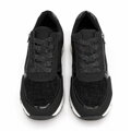 Damskie sneakersy z suwakiem na boku czarne 99-DP-401-1