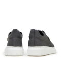 Damskie sneakersy dżinsowe na platformie ciemny szare 97-D-522-1
