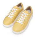 Damskie klasyczne sneakersy na platformie żółte 100-D-951-Y