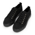 Damskie sneakersy ażurowe czarne 100-DP-802-1